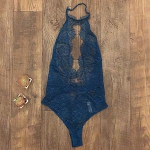 💙 NEW Super sexy lace blue one piece lingerie S